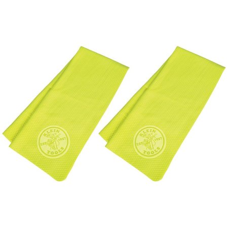 KLEIN TOOLS Cooling PVA Towel, High-Visibility Yellow, 2-Pack 60486